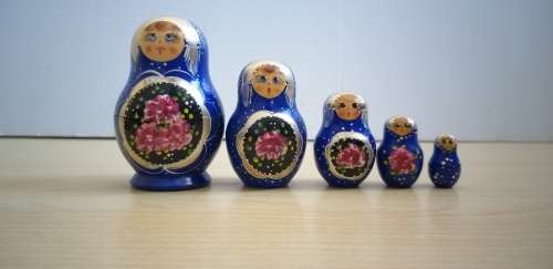 Small Set of Wooden Matryoshka Dolls