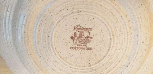 Homespun Churchill Stonecast Range Plates (Cottonwood) Made in England - width 24cm