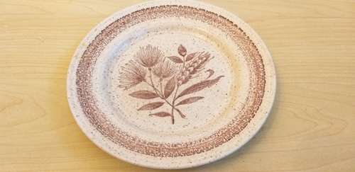 Homespun Churchill Stonecast Range Plates (Cottonwood) Made in England - width 17cm