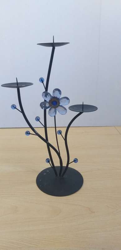 Metal Candle Holder (Holds 3 candles)