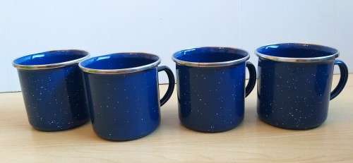 5 Piece Set Enamelware Percolator with 4 Cups