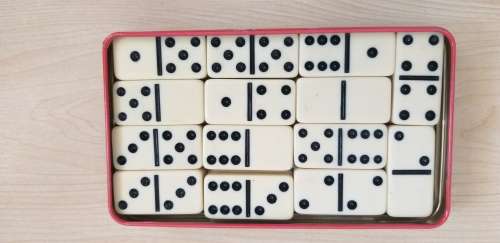 Tin - Double 6 Dominoes