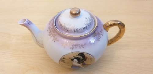 Porcelain Chinese Tea Set (Teapot, Sugar, Milk Jug)