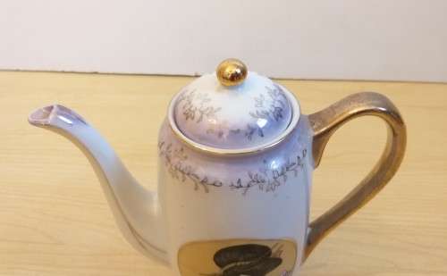 Porcelain Chinese Tea Set (Teapot, Sugar, Milk Jug)