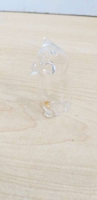 Miniature Glass Owl Figurine
