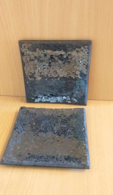 Small Square Shape Mosaic Glass Plate (14cm x 14cm)