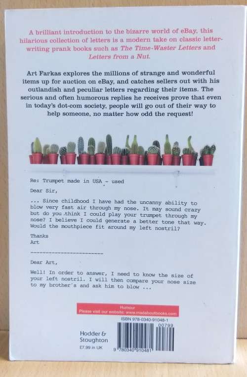 Letters to eBay: Art Farkas (Paperback)
