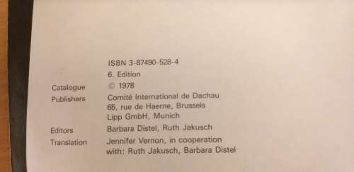 Concentration Camp Dachau: 1933-1945 by Barbara Distel (Paperback)