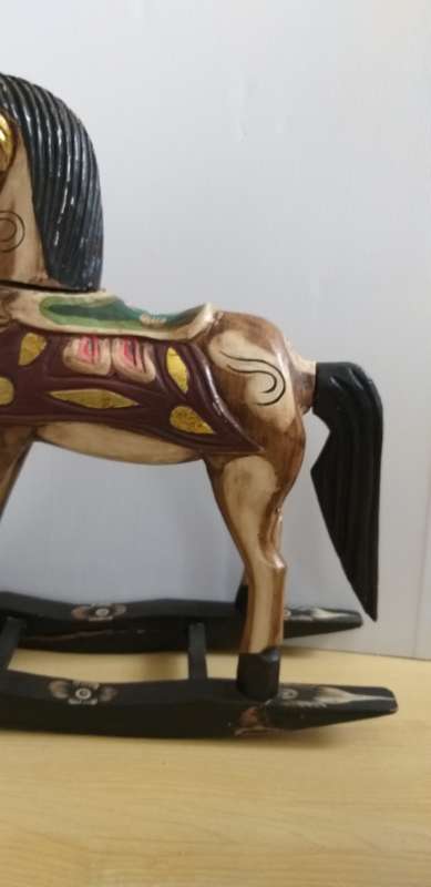Carved Wooden Rocking Horse