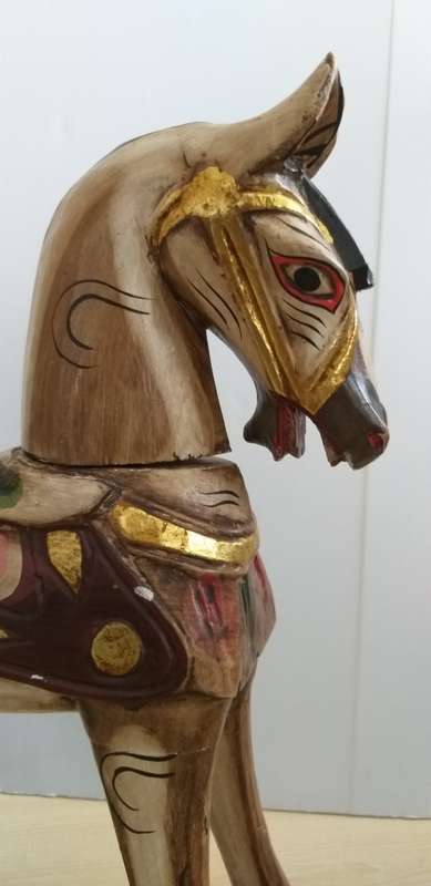 Carved Wooden Rocking Horse