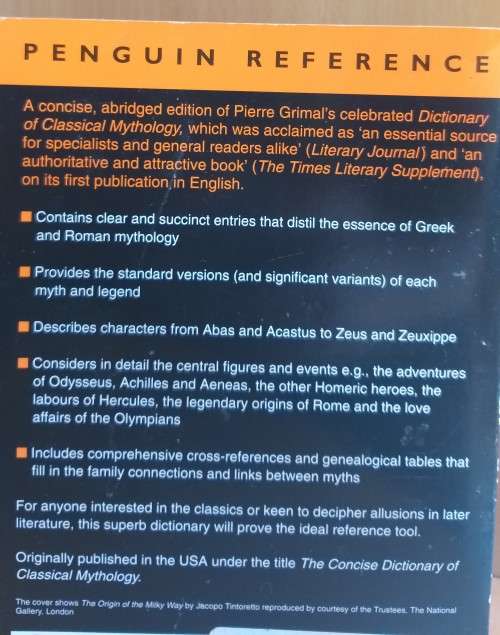 Penguin - Dictionary of Classical Mythology : Pierre Grimal (Paperback)