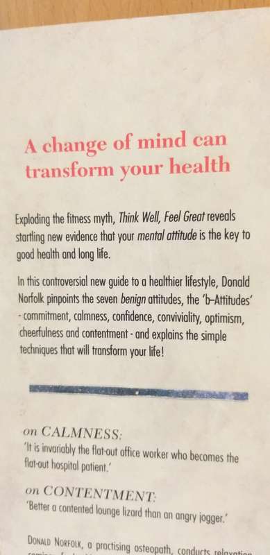 Think Well....Feel Great: Donald Norfolk (Paperback)