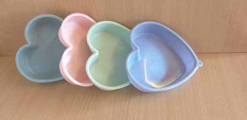 Set of 4 Heart Shape Silicone Moulds