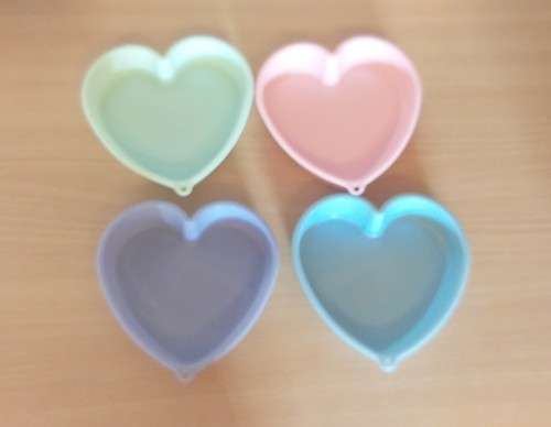Set of 4 Heart Shape Silicone Moulds