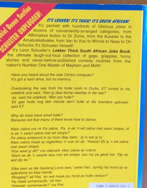 Leon Shuster`s Lekker Thick South African Joke Book (Paperback)