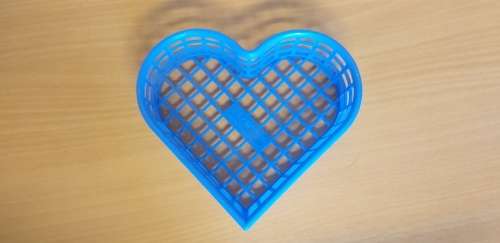 Set of 3 Heart Shaped Plastic Baskets