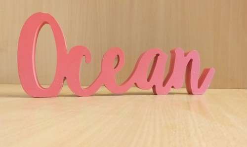 Wooden `Ocean` Sign