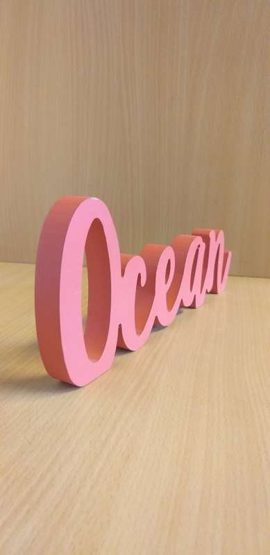 Wooden `Ocean` Sign