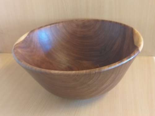 Large Round Wooden Bowl - width 31cm height 14cm