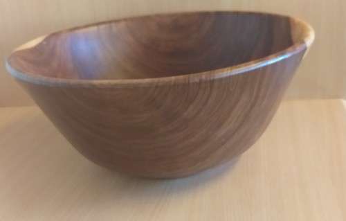 Large Round Wooden Bowl - width 31cm height 14cm
