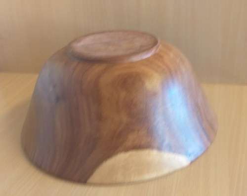 Large Round Wooden Bowl - width 31cm height 14cm