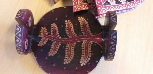 Set of 6 Wooden Leaf Shape Coasters