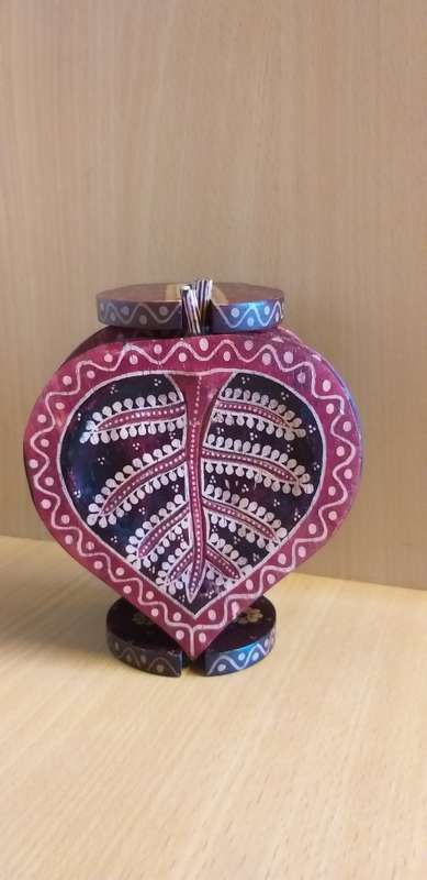 Set of 6 Wooden Leaf Shape Coasters