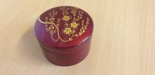 Boxed Set of 5 Round Japanese Lacquer Coasters