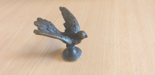 Miniature Metal Bird Figurine - height 6cm. width 6cm. depth 6cm