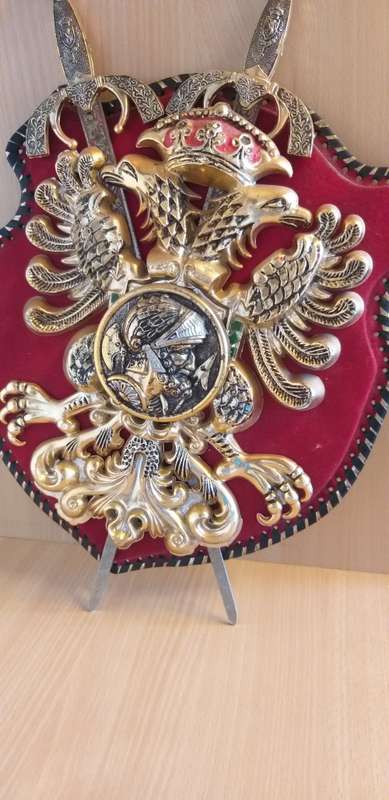 Crossed Swords Shield Wall Hanging Display - Made in Spain
