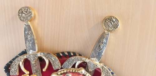 Crossed Swords Shield Wall Hanging Display - Made in Spain