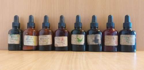 Glass Dropper Ink Bottles