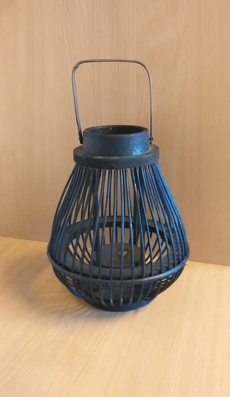 Black Wooden Candle Holder