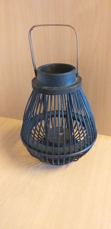 Black Wooden Candle Holder