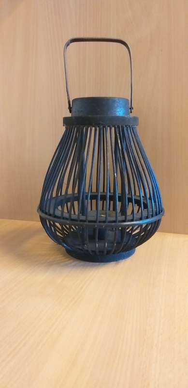 Black Wooden Candle Holder