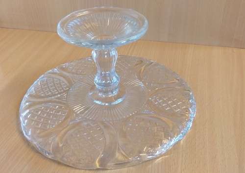 Vintage Stem Glass Cake Stand