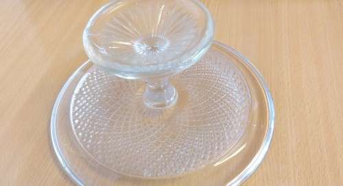 Vintage Stem Glass Cake Stand