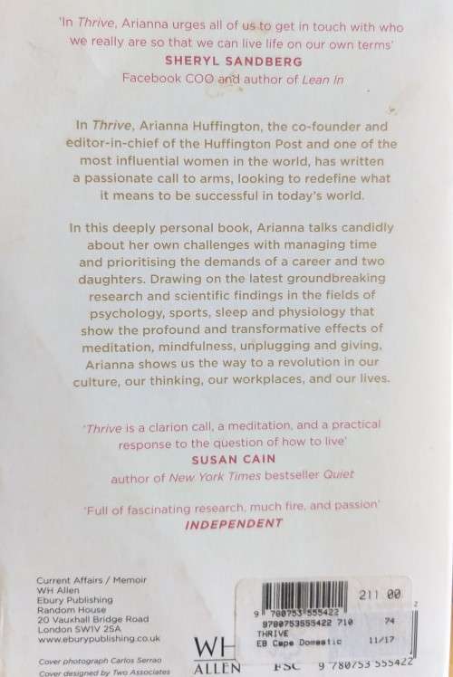 Thrive by Arianna Huffington (Paperback)