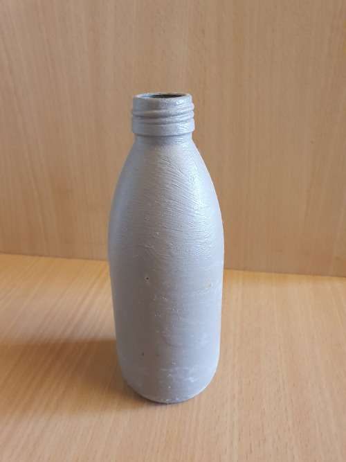 Set of 3 Painted Bottles in a Wooden Holder