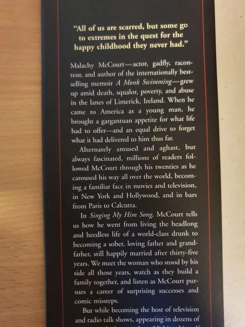 Singing My Him Song by Malachy McCourt (Hardcover)