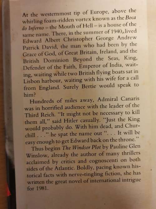 The Windsor Plot : Pauline Glen Winslow (Hardcover)