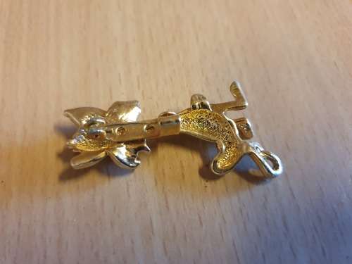 Metal Cat Figurine Brooch