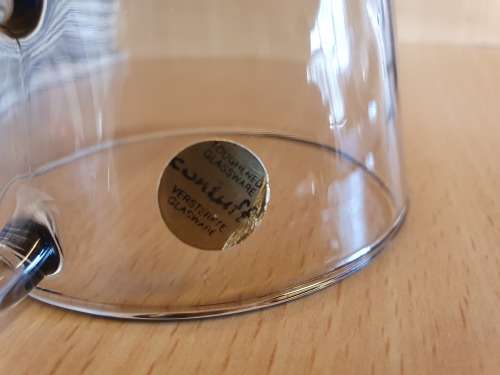 Vintage Contuff Toughened Glassware Smoky Grey Glass Teacup & Saucer (17 available at R25 each)