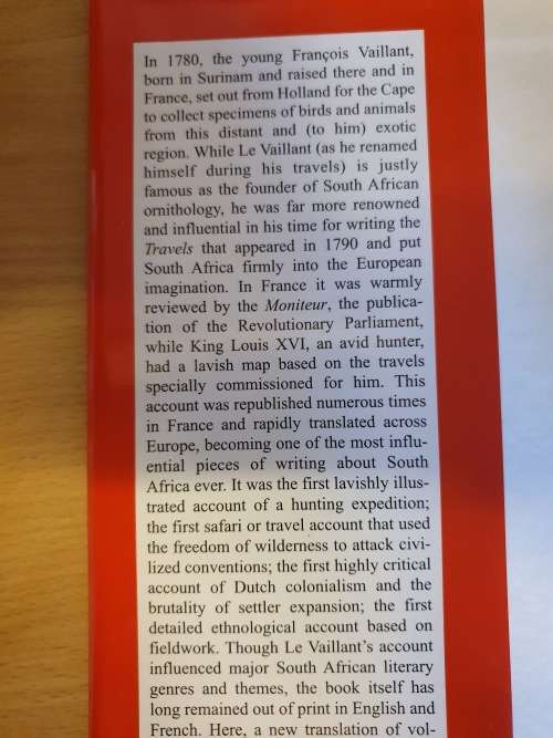 Francois Le Vaillant : Travels Into the Interior of Africa Via the Cape of Good Hope Volume 1