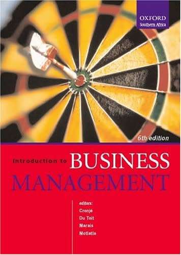 Introduction to Business Management - 6th Edition : de Gerhard Cronje, G.S. du Toit