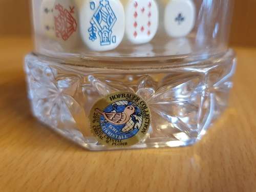 Hofbauer Collection Lead Crystal Glass Domed 5 Dice