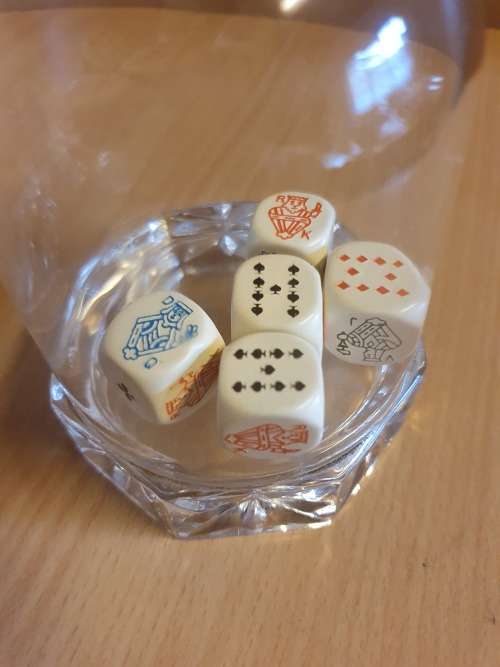 Hofbauer Collection Lead Crystal Glass Domed 5 Dice