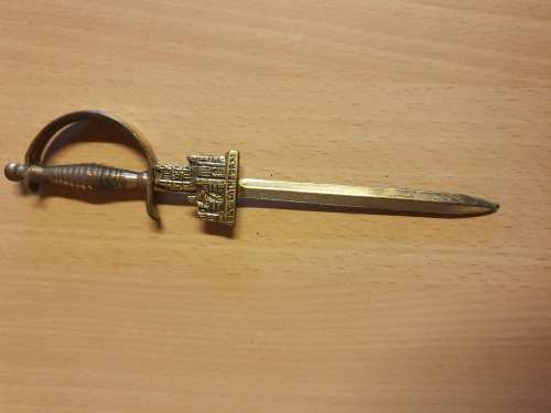 Brass Sword Shape Letter Opener - Ely Cathedral