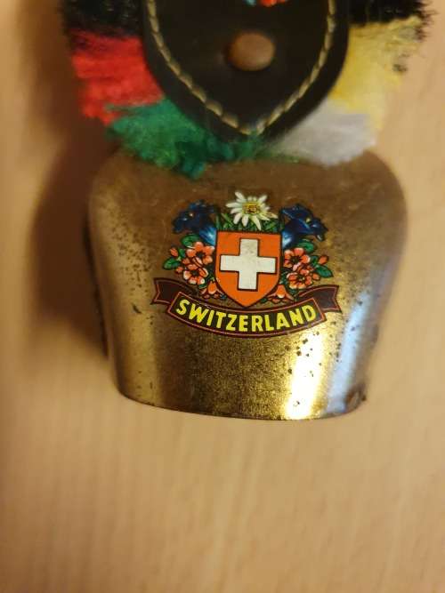 Small Rustic Swiss Cow Brass Bell