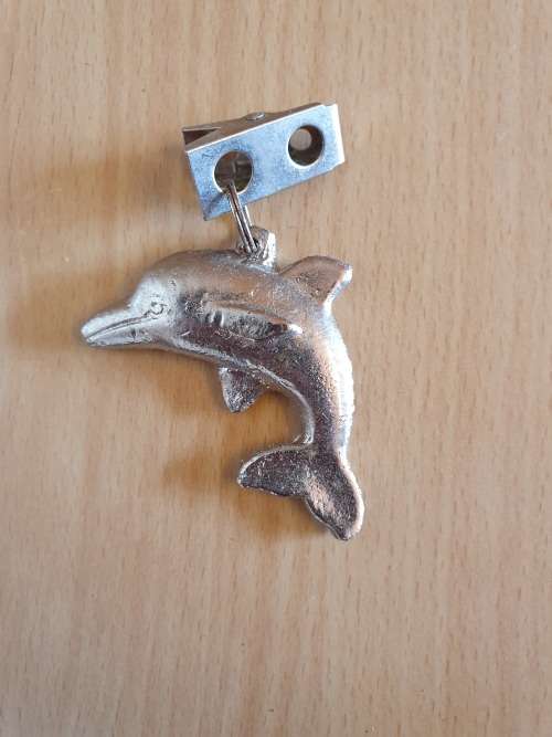 Set of 4 Metal Dolphin Figurine Tablecloth Weights